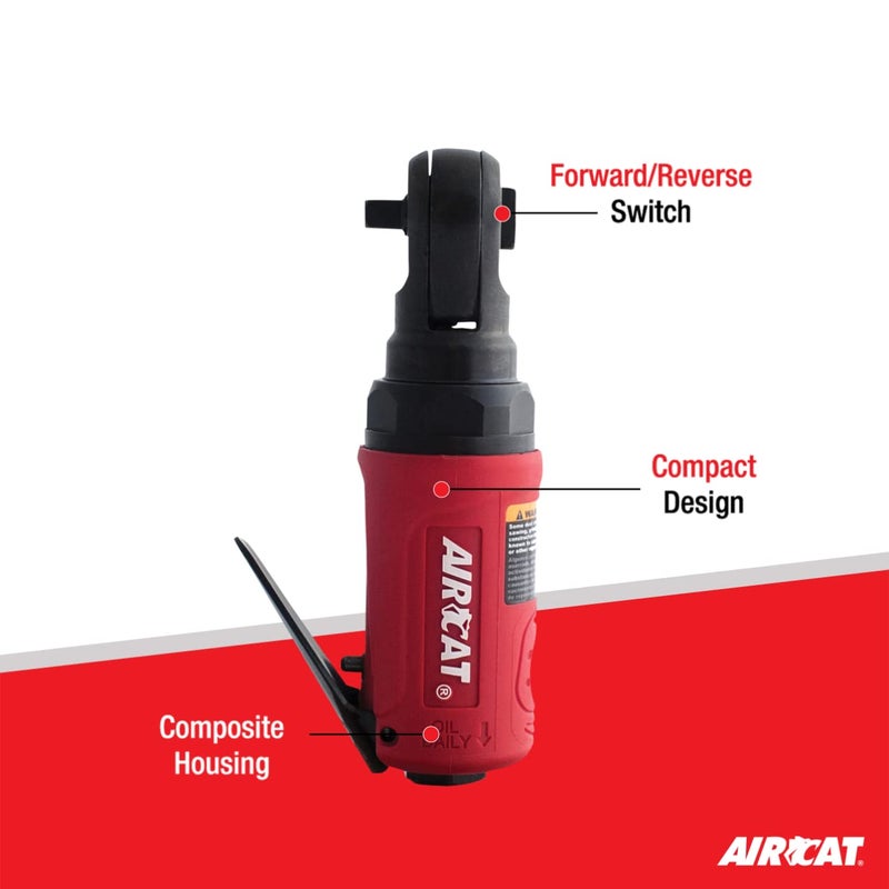 AirCat أدوات هوائية AIRCAT 807-25: مفتاح ربط صغير 300 دورة في الدقيقة، عزم دوران أقصى 35 قدم-رطل - 1/4 بوصة - Image 2